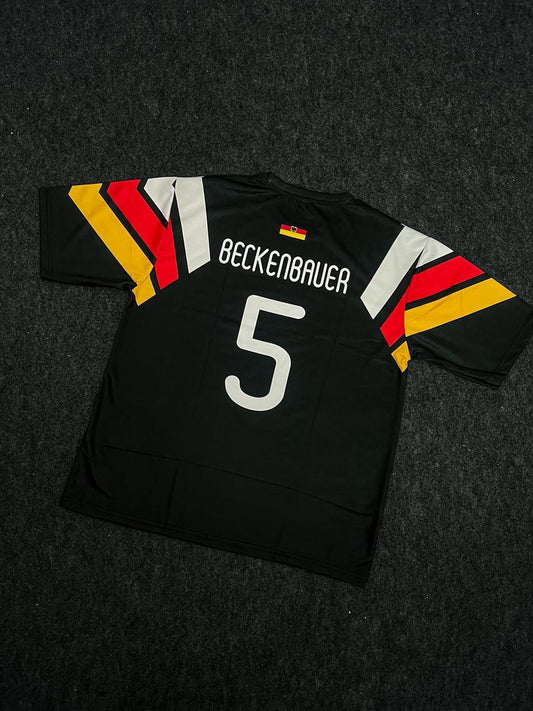 Germany Beckenbauer away half sleeves sublimation retro