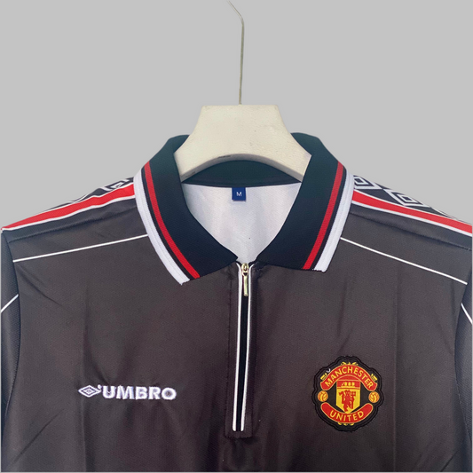Manchester United 1998-1999 Beckham away half sleeves