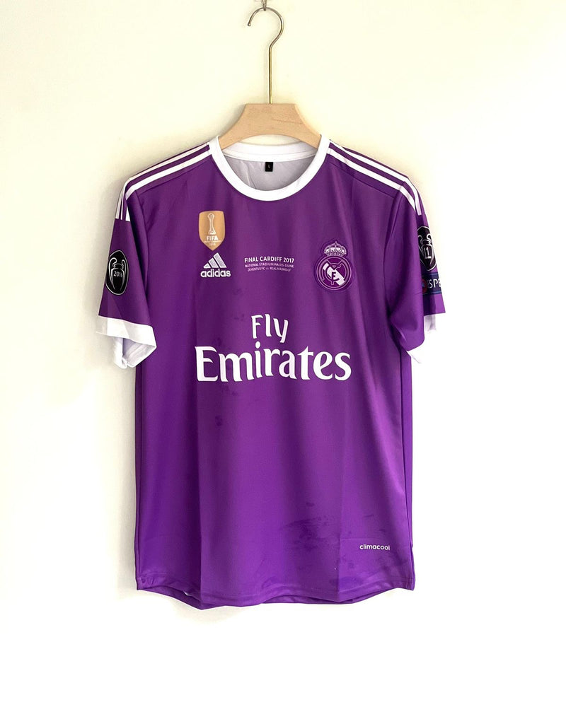 Real madrid 2017-18 Away Ronaldo half sleeves retro