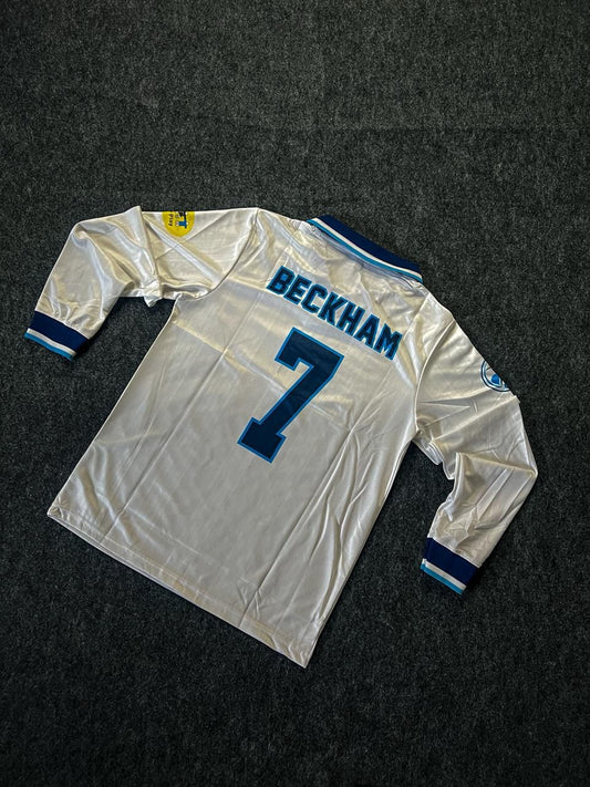 England home Beckham full sleeves collar retro embroidery
