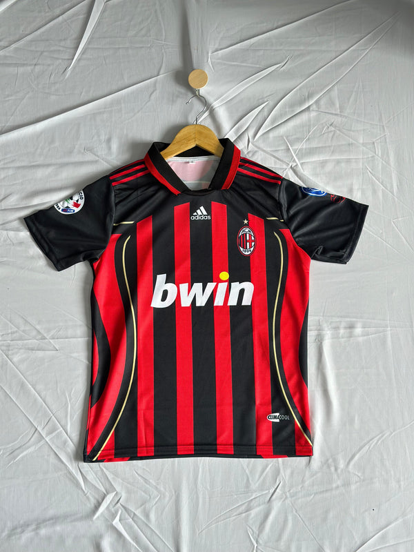 Ac milan 2006-07 home Maldini half sleeves retro