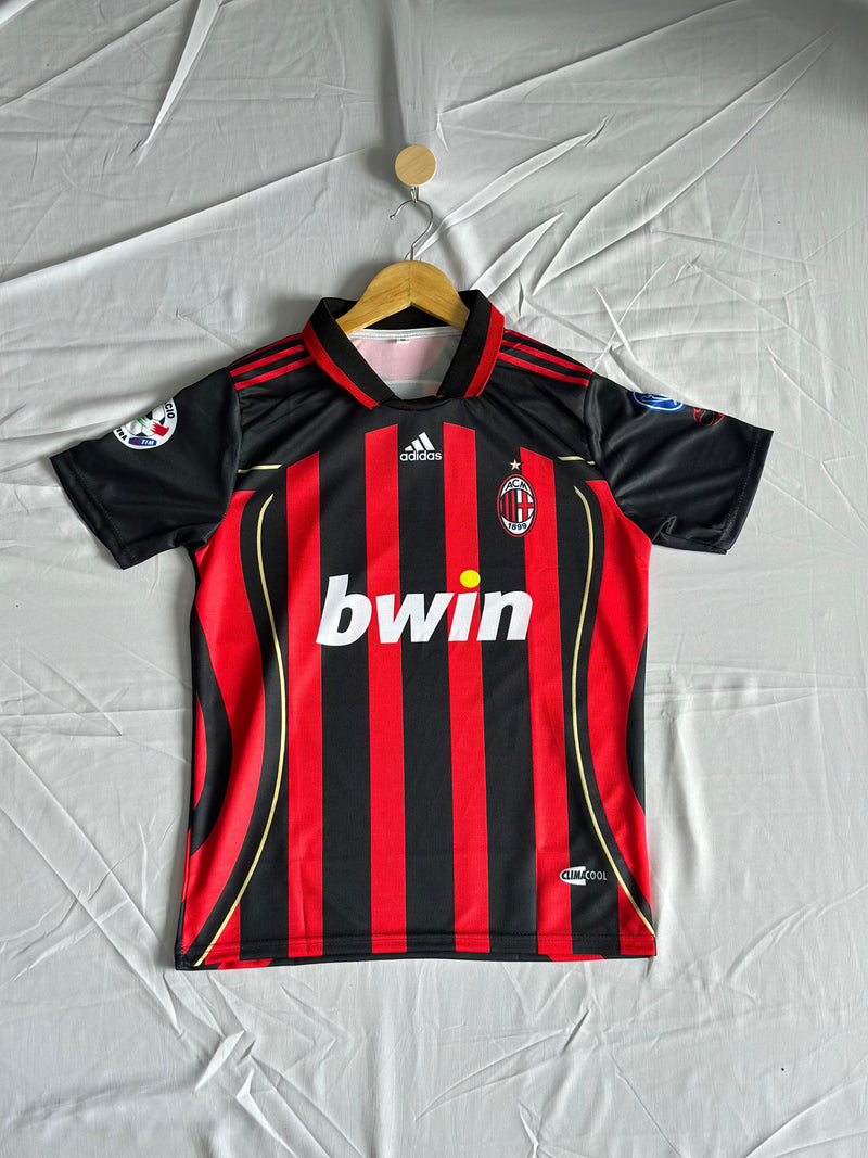 Ac milan 2006-07 home Maldini half sleeves retro