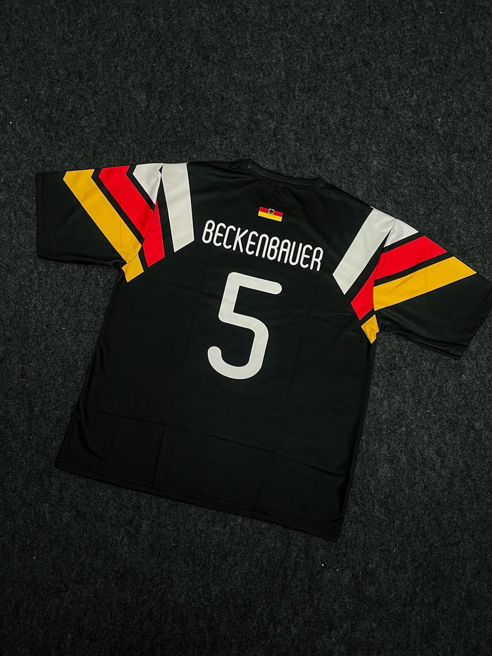 Germany Beckenbauer away half sleeves sublimation retro