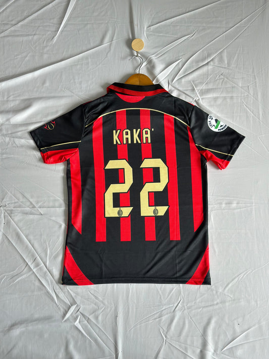 Ac milan 2006-2007 kaka home half sleeve retro