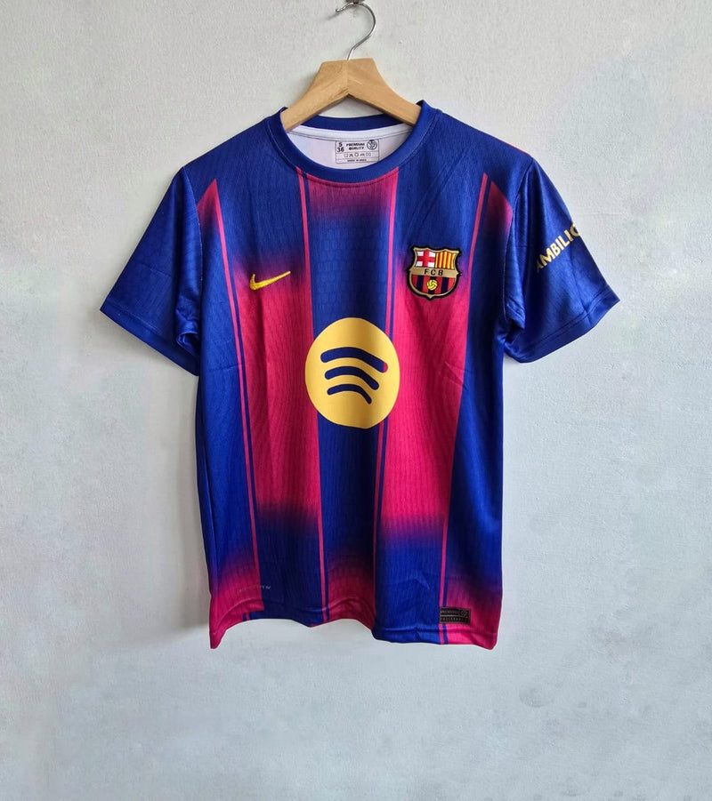 Lamine Yamal FC barcelona 2025-26 home half sleeves Embroidered