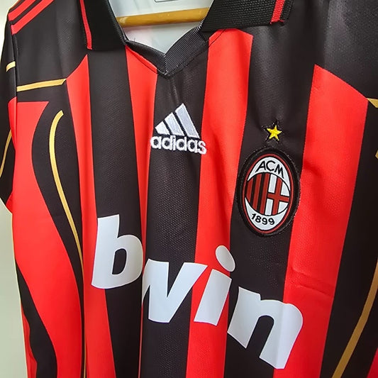 Ac milan 2006-07 home Maldini half sleeves retro