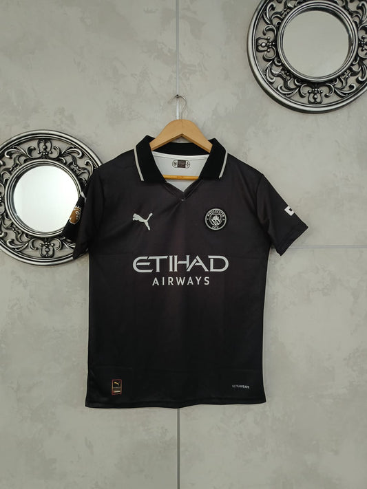 Manchester City half sleeves 25-26 away kit plain back