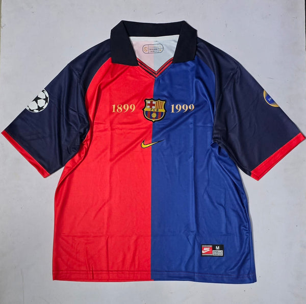 1899-1999 barcelona Guardiola half sleeves retro